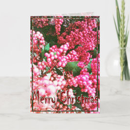 Tarjeta Festiva Navidades, Año Nuevo, vacaciones - Holly Berries