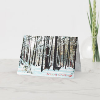 Tarjeta Festiva Navidades, Año Nuevo, vacaciones - Venado