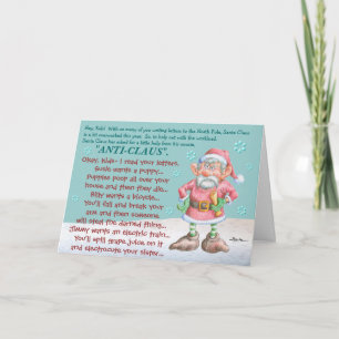 Tarjeta Festiva Navidades anti-Claus