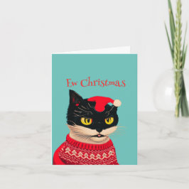Tarjeta Festiva Navidades anti gato negro de Ew Navidades personal
