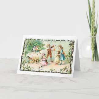 Tarjeta Festiva Navidades anticuados