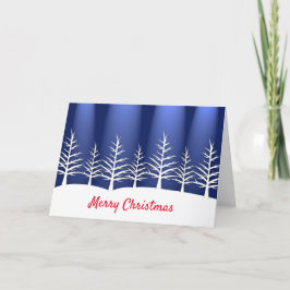 Tarjeta Festiva Navidades Árboles azules gráfico moderno