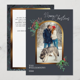 Tarjeta Festiva Navidades Arch Foto Botánica