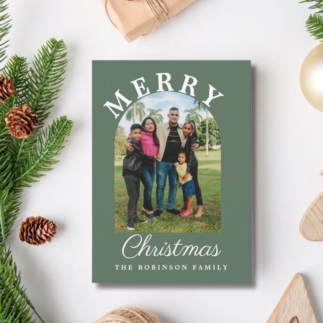 Tarjeta Festiva Navidades artísticos modernos de escritura artísti (Subido por el creador)