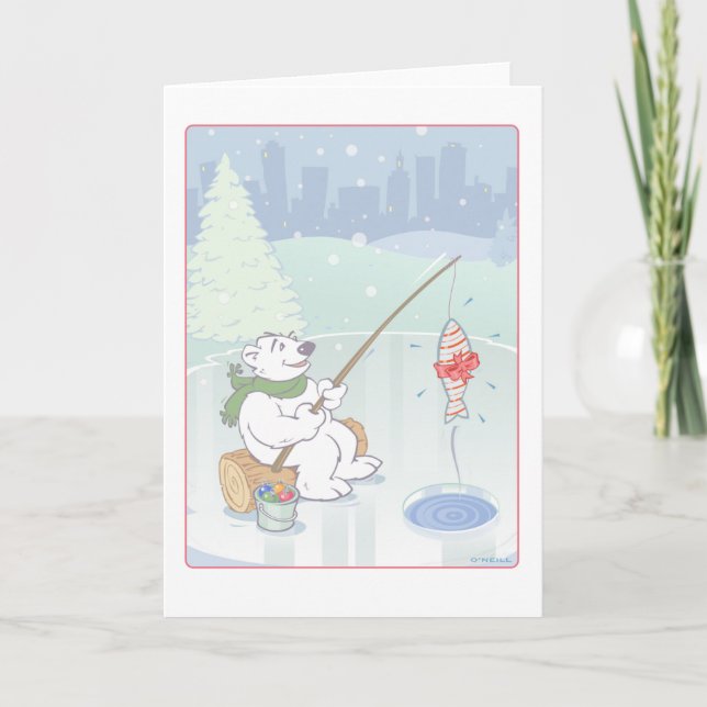 Tarjeta Festiva "Navidades atrapados" - por Gerry O'Neill (Anverso)