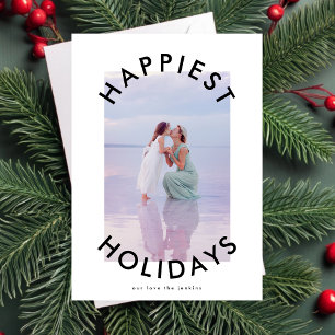 Tarjeta Festiva Navidades audaces modernos guión elegante foto