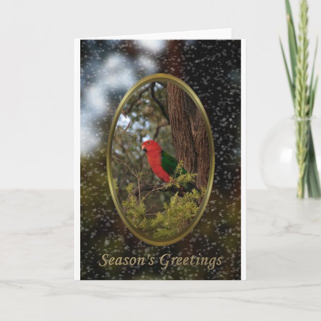 Tarjeta Festiva Navidades australianos (Anverso)