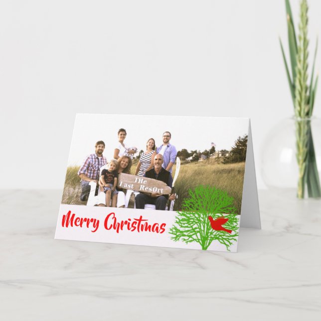 Tarjeta Festiva Navidades Aves - (Anverso)