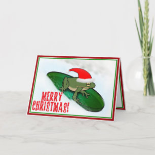 Tarjeta Festiva Navidades azotan con nieve en una almohadilla de L