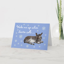 Tarjeta Festiva Navidades azules de burro lindo