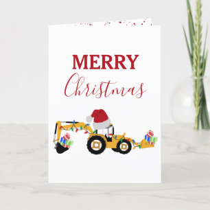 Tarjeta Festiva Navidades Backhoe Constructores Navidades