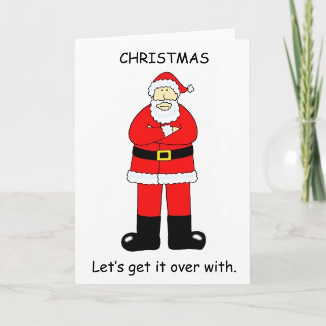 Tarjeta Festiva Navidades Bah Humbug (Anverso)