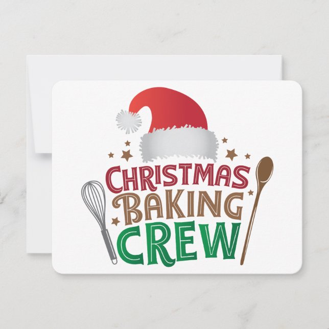 Tarjeta Festiva Navidades Baking Crew (Anverso)