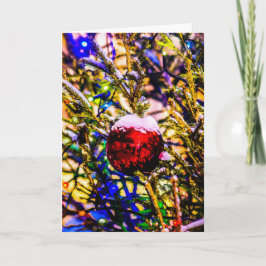 Tarjeta Festiva Navidades Ball Red