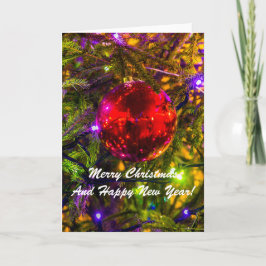 Tarjeta Festiva Navidades Ball Red Spruce