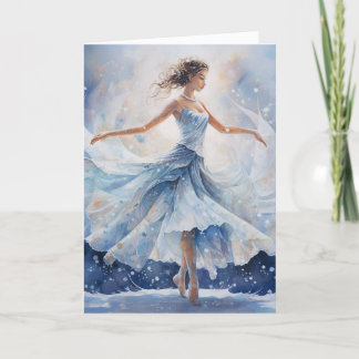 Tarjeta Festiva Navidades Ballerina de la Reina de la Nieve del Ba
