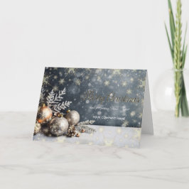 Tarjeta Festiva Navidades Balls Snowflakes Grey Company Grey