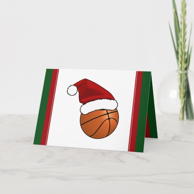 Tarjeta Festiva Navidades Baloncesto (Anverso)