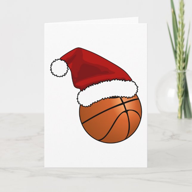 Tarjeta Festiva Navidades Baloncesto (Anverso)