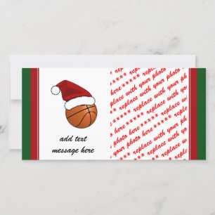 Tarjeta Festiva Navidades Baloncesto