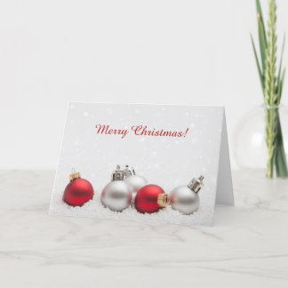 Tarjeta Festiva Navidades baubles
