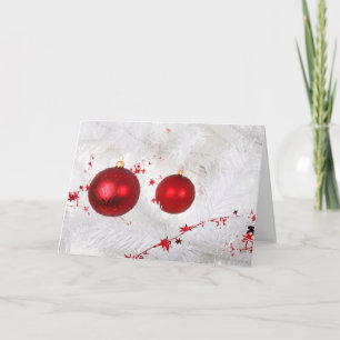 Tarjeta Festiva Navidades Baubles