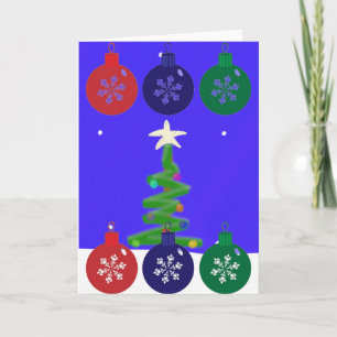 Tarjeta Festiva Navidades Baubles