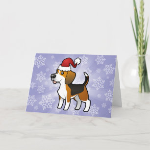Tarjeta Festiva Navidades Beagle