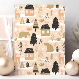 Tarjeta Festiva Navidades Bear Village