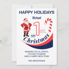 Tarjeta Festiva Navidades bebé "Mis primeros Navidades"