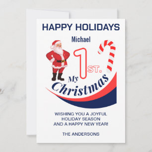 Tarjeta Festiva Navidades bebé "Mis primeros Navidades"