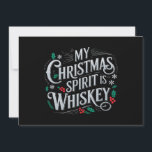 Tarjeta Festiva Navidades bebiendo Whiskey Aman Bebe diciendo<br><div class="desc">Navidades bebiendo Whiskey Aman Bebe diciendo</div>