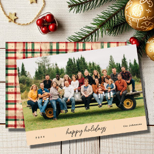 Tarjeta Festiva Navidades beiges de escritura Minimalista moderna