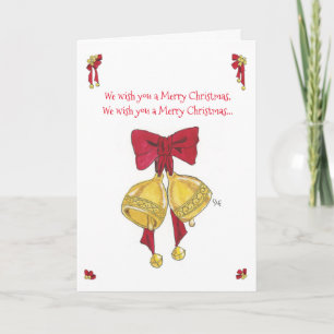 Tarjeta Festiva Navidades Bell Greeting Card