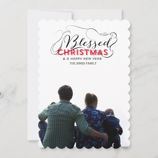 Tarjeta Festiva navidades bendecidos (Anverso)