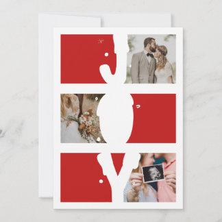 Tarjeta Festiva Navidades bendecidos con alegría deseando una fami