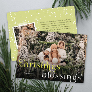 Tarjeta Festiva Navidades bendiciendo foto de Navidades religiosos