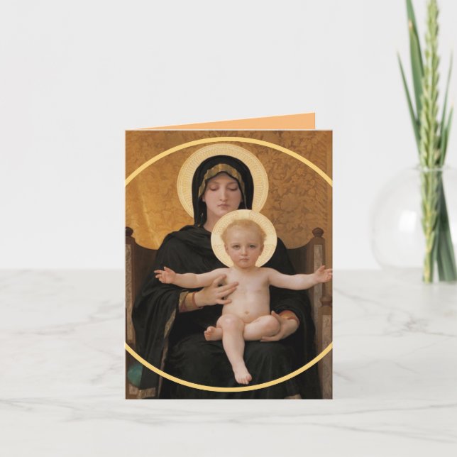 Tarjeta Festiva Navidades bendiciendo la carta del niño Cristo (Anverso)