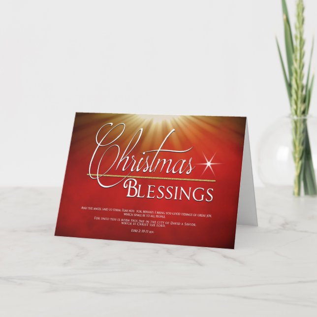 Tarjeta Festiva NAVIDADES - Bendiciones - Religiosidad cristiana (Anverso)