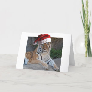Tarjeta Festiva Navidades Bengal Tiger