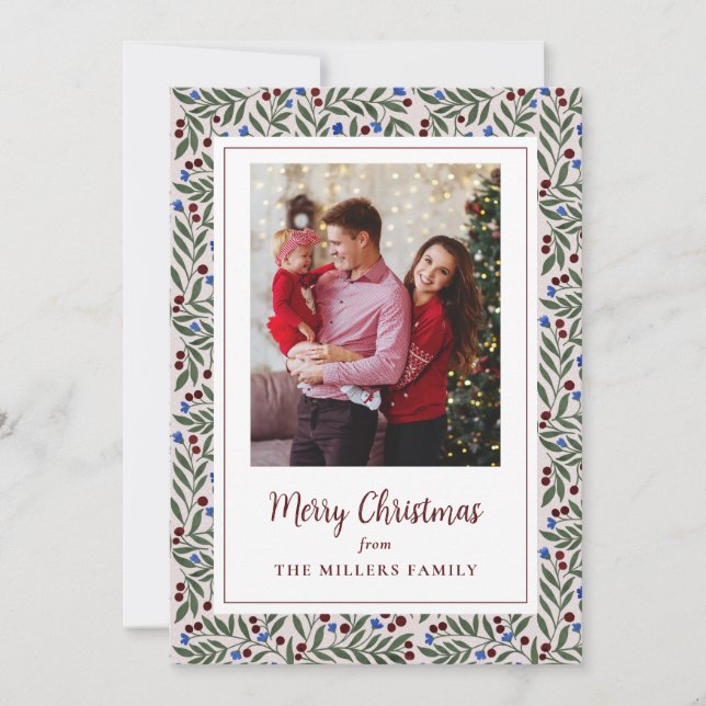 Tarjeta Festiva Navidades berries (Anverso)