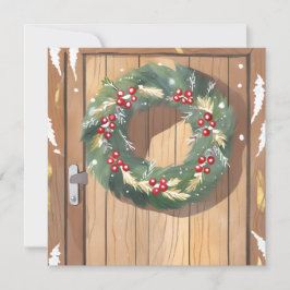 Tarjeta Festiva Navidades Berry Wreath | Melaza Rustica Merry