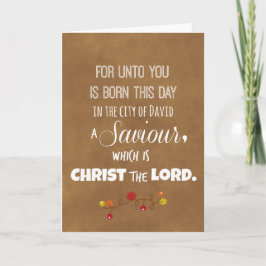 Tarjeta Festiva Navidades Biblia Verse