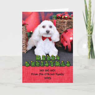 Tarjeta Festiva Navidades - Bichon Frise - George