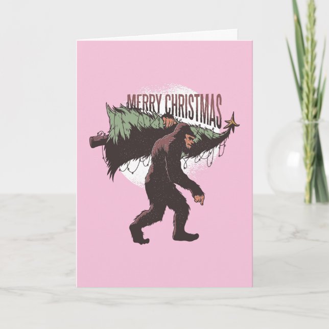 Tarjeta Festiva Navidades Bigfoot (Anverso)