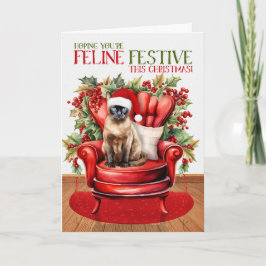 Tarjeta Festiva Navidades birmanos de punto de foca de foca