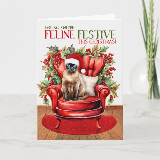 Tarjeta Festiva Navidades birmanos de punto de foca de foca (Anverso)