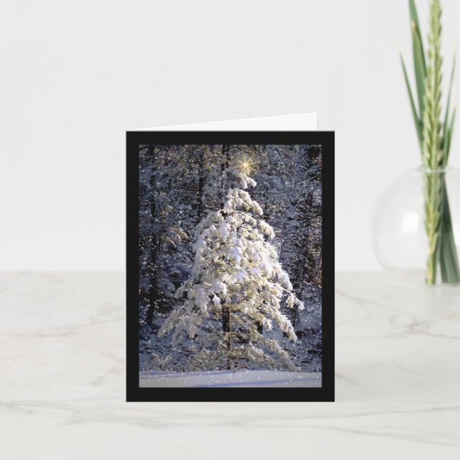 Tarjeta Festiva Navidades blancos (Anverso)