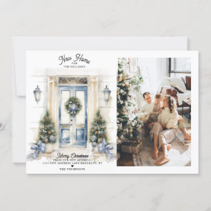 Tarjeta Festiva Navidades blancos de invierno hacen movimiento de 