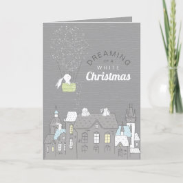 Tarjeta Festiva Navidades blancos del libro de cuentos mágicos